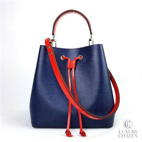 louis vuitton blue bucket bag